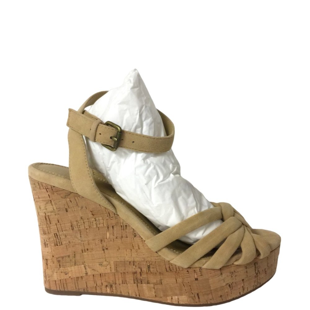 NIB SPLENDID FALLON SUEDE PLATFORM WEDGE SANDALS